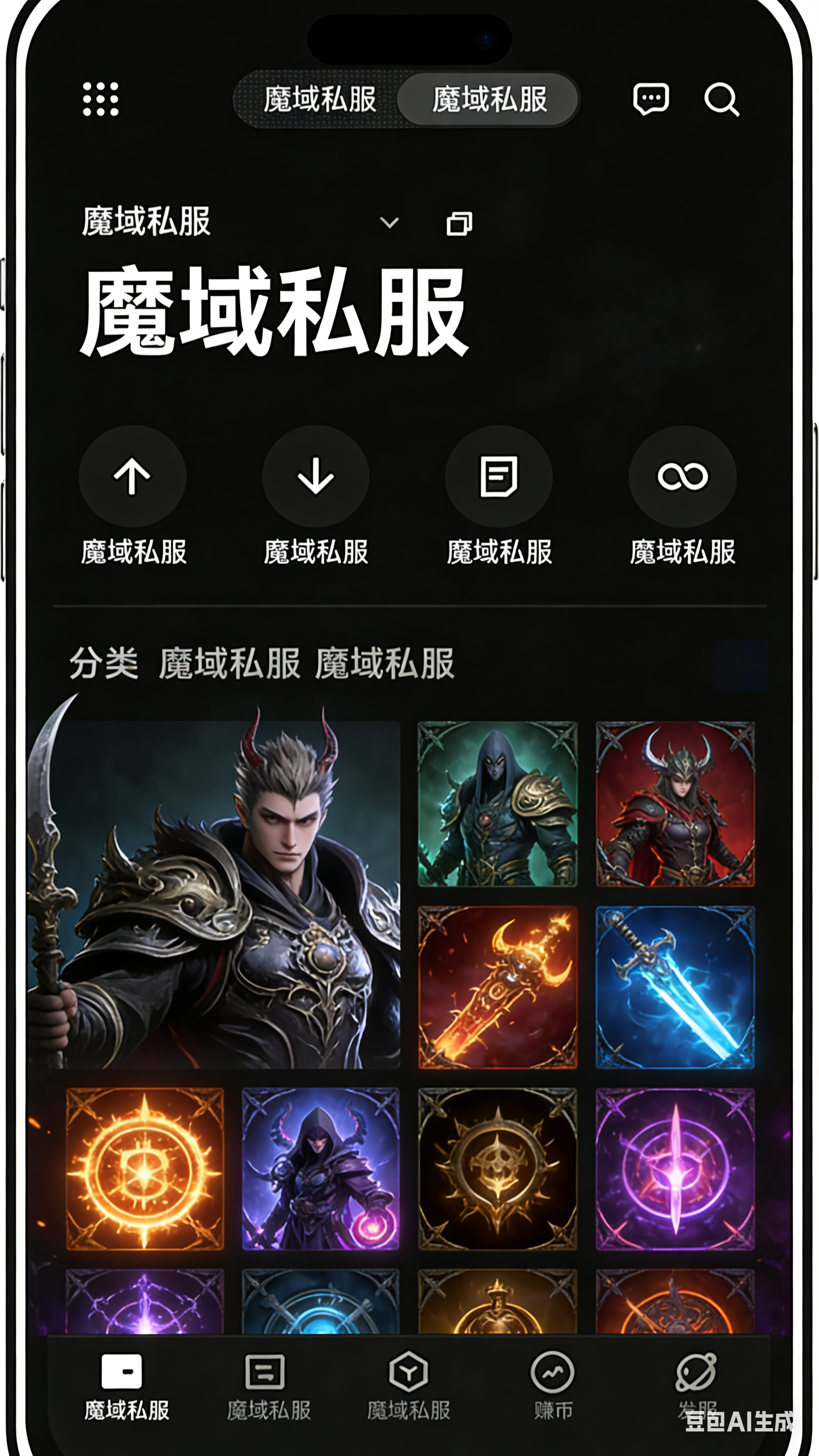 魔域私服幻兽副宠筛选界面