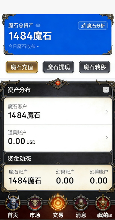 魔域私服幻兽主属性幻化界面